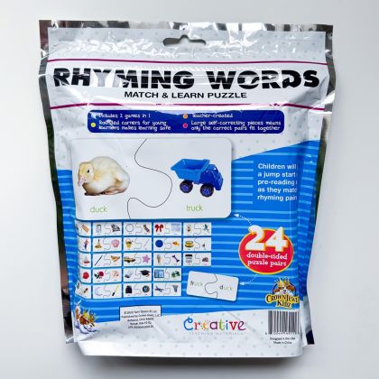 Rhyming Words Match & Learn Puzzle 