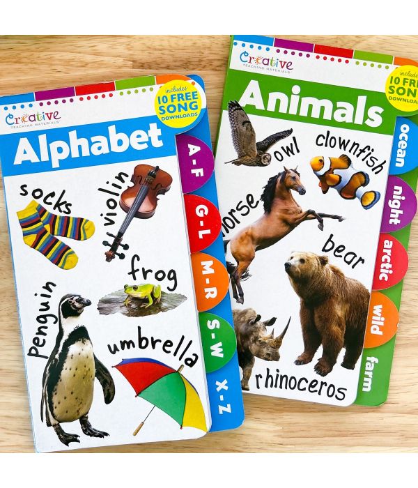 Tabbed Board Books - Alphabet and Animals 